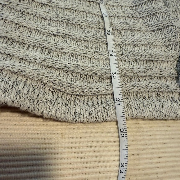 Gray Open Front Cardigan with Shawl Collar - Picture 7 of 8